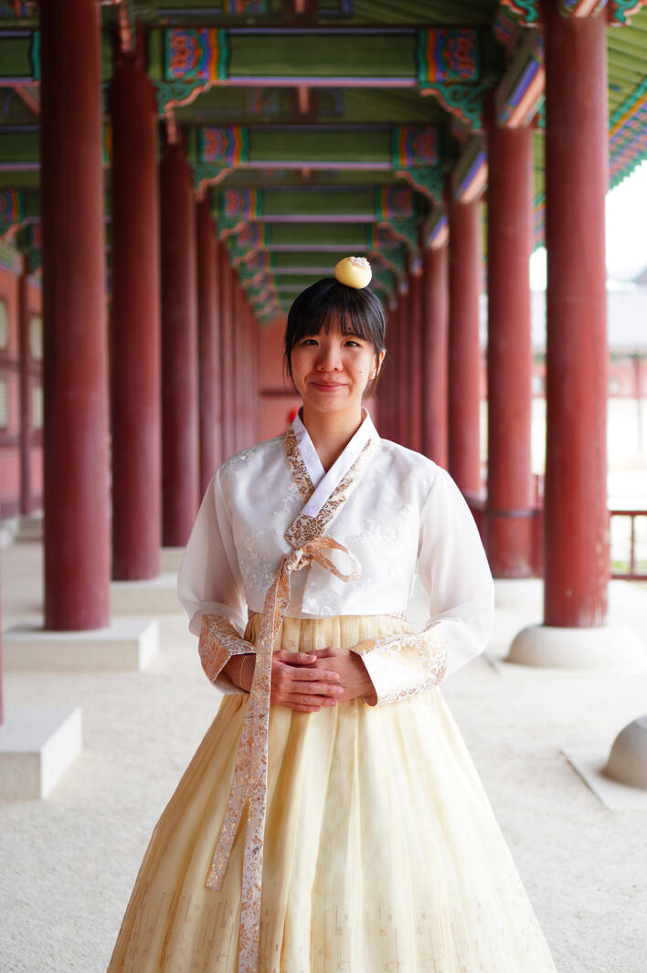 Portrait of Female model with background